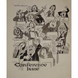 Williams, Glan, cartoonist (1911 - 1986), original cartoon, c1970, CONFERENCE ISSUE,