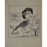 Williams, Glan, cartoonist (1911 - 1986), original cartoon, c1970, Fancy Portraits,