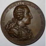 U.S.A., General Washington, Memorial, 1805, bronze satirical medal by T. Webb for D.