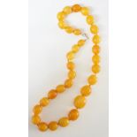 A good set of graduated butterscotch amber beads, beads 1.2 to 2.