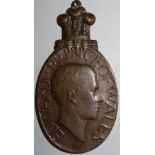 Edward VIII as Prince of Wales, Visit to Bombay 1921, official medal, named to F.J.Evans.