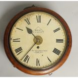 Dent - an unusual mahogany cased Dent wall clock with alarm dial,