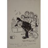 Williams, Glan, cartoonist (1911 - 1986), original cartoon, c1970, KEEP BACK,