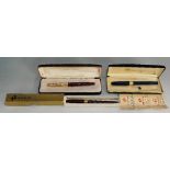 A Waterman fountain pen with 14ct gold nib,