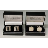 Two pairs of Harrod's cufflinks,