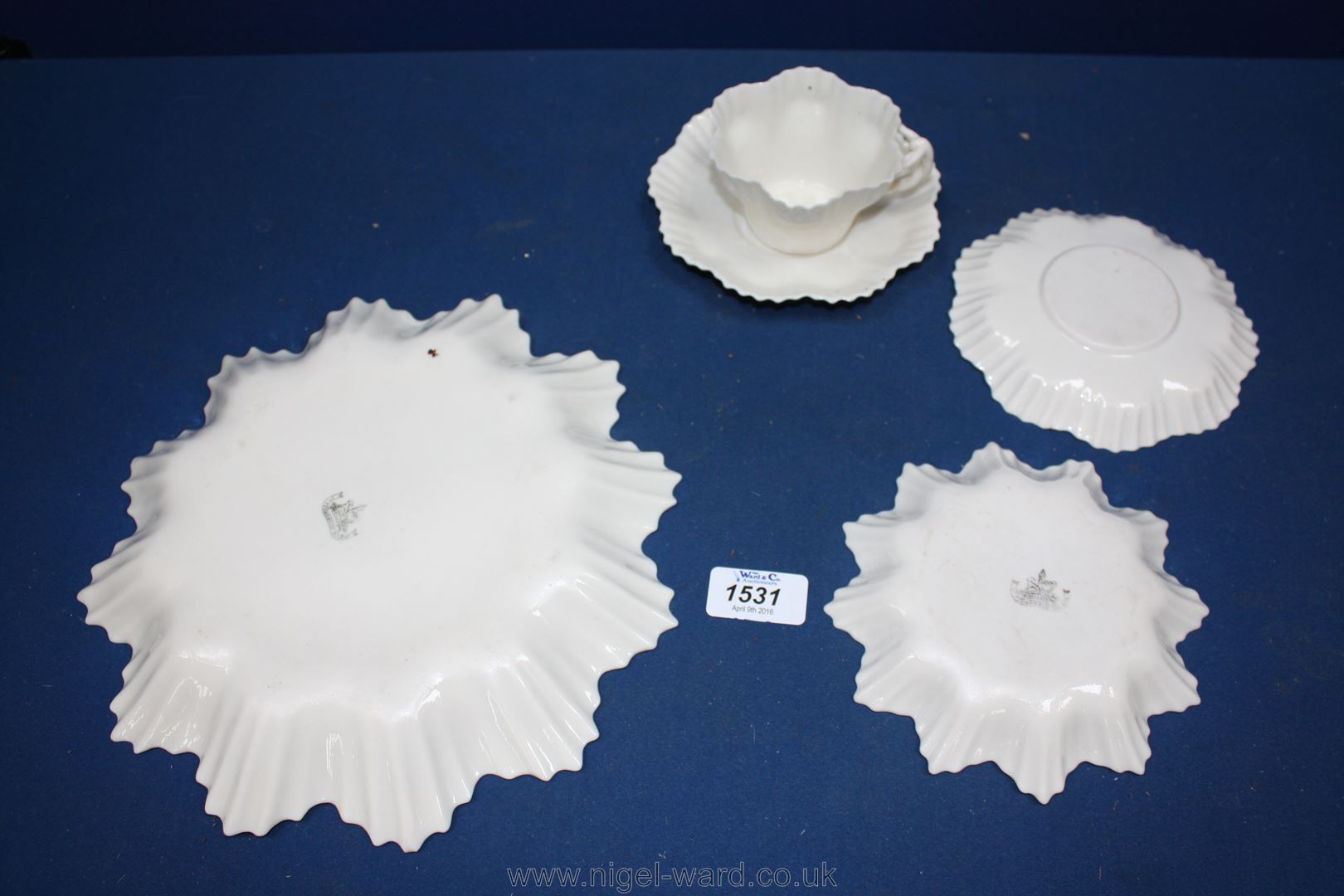 Two Belleek white Plates, - Image 2 of 2