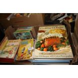 A box of books: cookery,