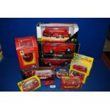 Four Die-cast Burago and Tonka models together with a quantity of smaller Ferrari models.