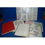 Three Albums with stamps and two full Stock Books (2000+ stamps)