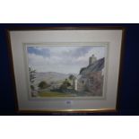 A Watercolour of a Snowdonia Cottage by S. Holroyd, 10'' x 14''.