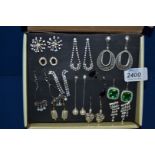 A quantity of costume Jewellery Earrings