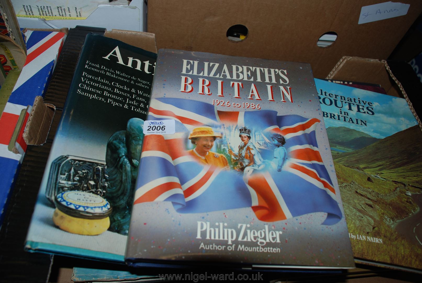 A Box of Books: Antiques, Elizabethan Britain etc.