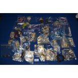 A large box of costume Jewellery including approx. thirty necklaces and twenty bracelets.