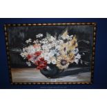 A still life Watercolour of a bowl of flowers, signed and dated Hans Krichtel, 1933, 63 x 46 cms.