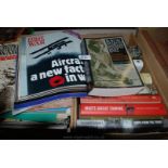 A box of Books on battles and another box on The History of the 1st World War.