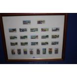 A set of framed trade Cards with scenes from English Counties.