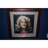 Robert Lenkiewicz, a framed signed limited edition Print self portrait, no. 362/450.