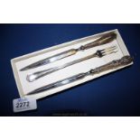 Two Silver handled Letter Openers and an Epns pickle fork