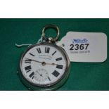 A Victorian Silver English lever Pocket Watch,