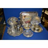 A good quantity of plated items including trays etc