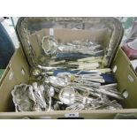 QTY OF SILVER PLATED FLATWARE