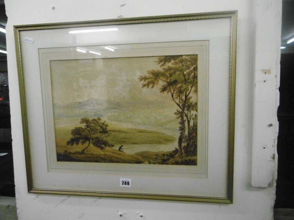 A FRAMED VICTORIAN W/C ARTIST FRANCIS DANBY (SOME FOXING) - Image 3 of 3