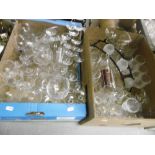 TWO BOXES OF GLASSWARE