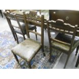 SET OF FOUR EDWARDIAN CHAIRS PLUS TWO OTHERS