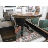 A BURR WALNUT LOO TABLE