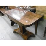 MAHOGANY X-BANDED CARD TABLE