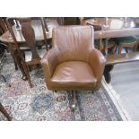 LEATHER SWIVEL DESK CHAIR