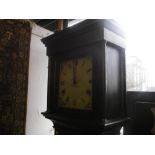 A 19TH CENTURY OAK LONG CASE CLOCK