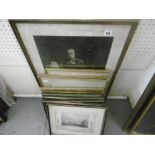 A QUANTITY OF 19TH CENTURY PRINTS AND A FRAMED PHOTOGRAPH OF A GENERAL