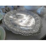 AN INDO PERSIAN SILVER PLATED DISH