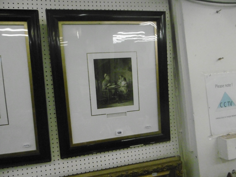 A PAIR OF FRAMED ETCHINGS