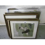 ELEVEN FRAMED PRINTS