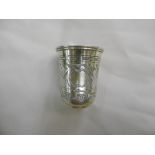 A RUSSIAN SILVER VODKA CUP D1884