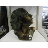 A 1930'S ART DECO BUST OF A LADY 162 DEPOSE STAMPED