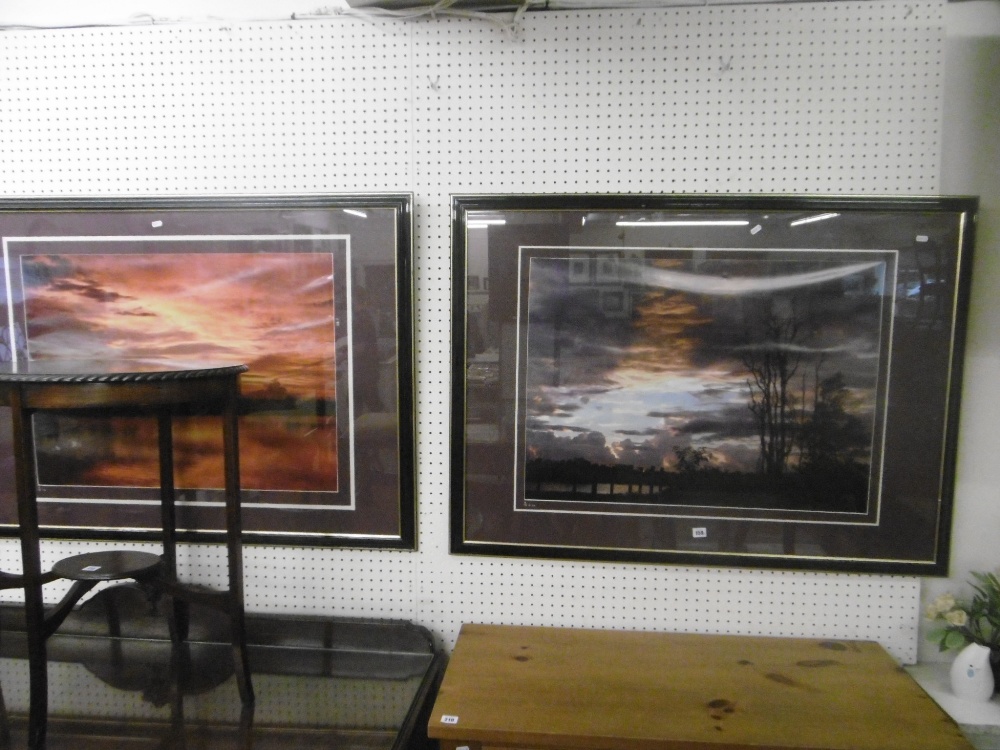 A PAIR OF A LARGE SIGNED CONTEMPORARY PHOTOGRAPHIC PRINTS LANDSCAPES