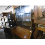 AN OAK BUREAU BOOKCASE