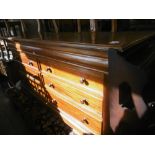 A MAHOGANY CHEST OF SIX DRAWERS