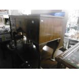 A WALNUT DRESSING TABLE AND POT CUPBOARD