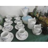 A JOHNSON BROTHERS EIGHT PLACE COFFEE SET