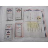 FOUR TUBE MAPS 1947-53 AND A TROLLEYBUS MAP