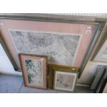 FRAMED DRAWING PICCADILLY CIRCUS PLUS THREE OTHERS