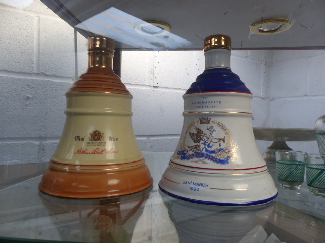 Two Wade Bells whisky decanters including commemorative example