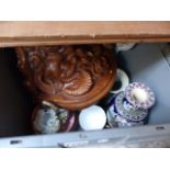 Box of mixed ceramics including Goebel figurines and Capodimonte etc