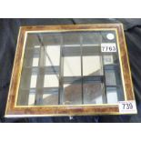 DISPLAY CASE. Glazed mirrored display case,  28 x 24 x 4cm