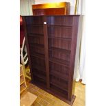 TWO MIXED BOOKCASES. Pine bookcase with five shelves 111 x 159cm and a modern twelve shelf