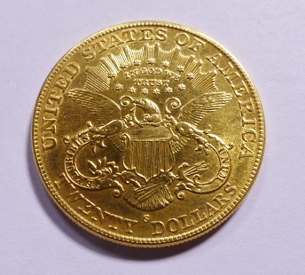 1882 GOLD DOUBLE EAGLE  $20. 1882 gold $20 double eagle coin, please see pictures for condition,